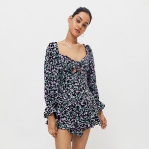 “Kiss The Sky Violet Tiered Mini Dress”